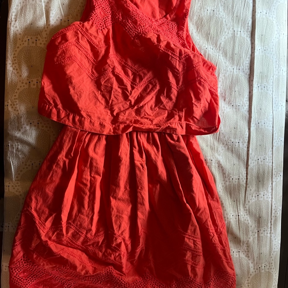 Gap Vibrant Coral Sleeveless Dress